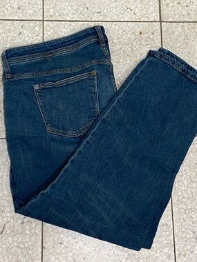 Pilcro by Anthropologie Women's Boyfriend Jeans - Deep Indigo Blue